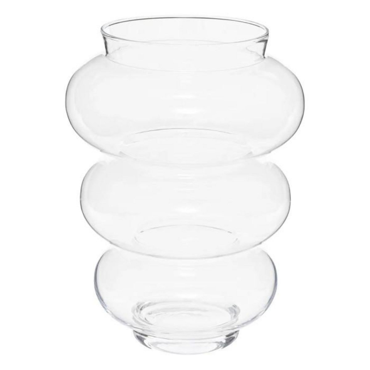 ATMOSPHERA Vase Double en Verre  Matali  36cm Ambre