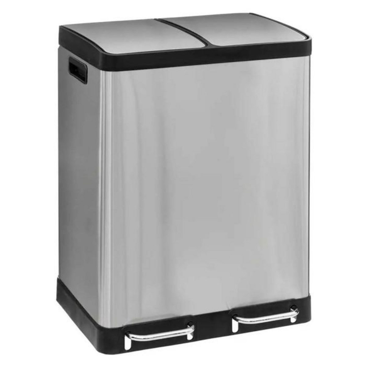 FIVE Poubelle de Tri 2 Bacs en Inox  Ariane  30L Argent