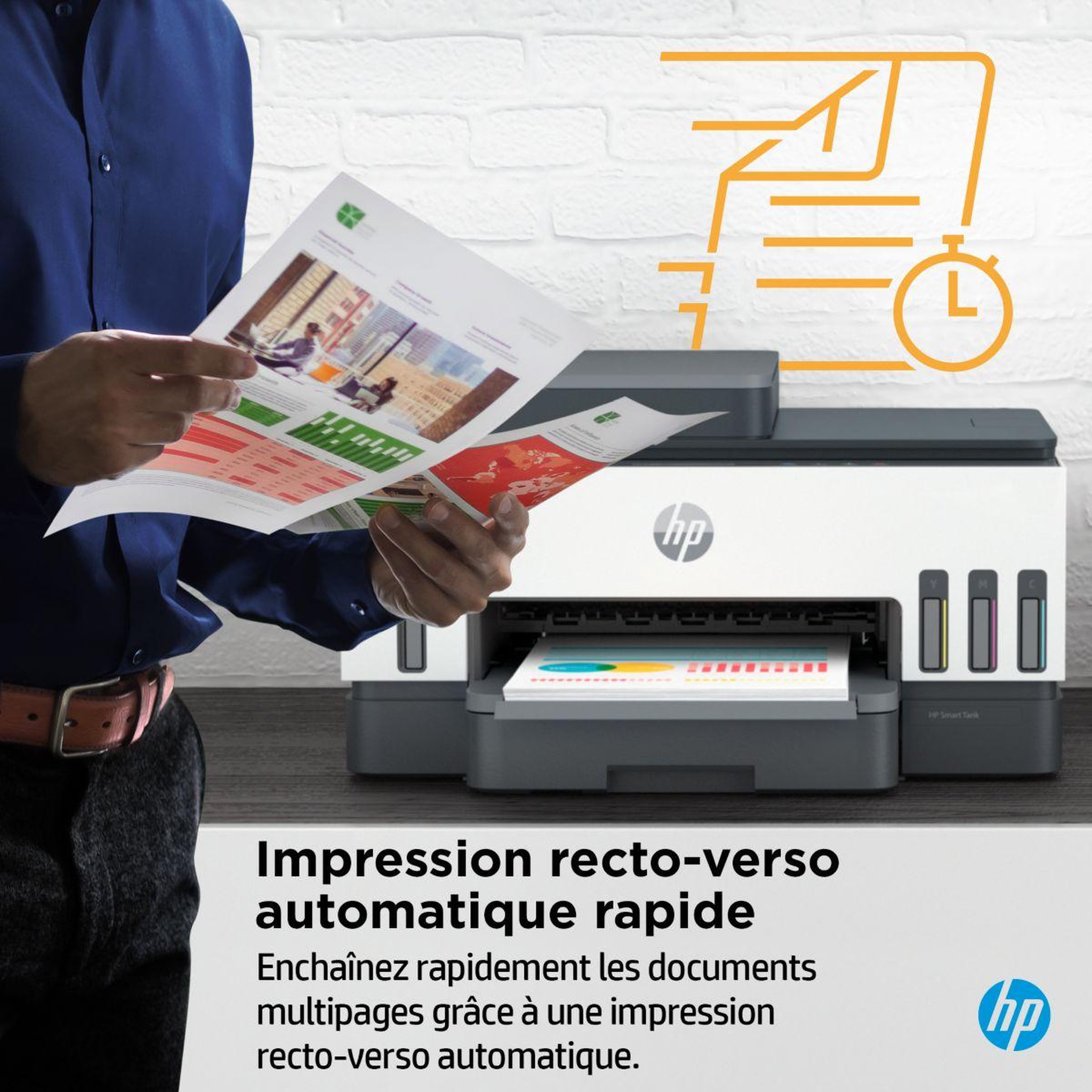 Voir la diapositive 3 : HP Imprimante jet d'encre smart tank 7305/7307
