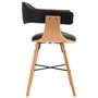 Voir la diapositive 5 : VIDAXL Chaises a manger lot de 4 noir similicuir et bois courbe