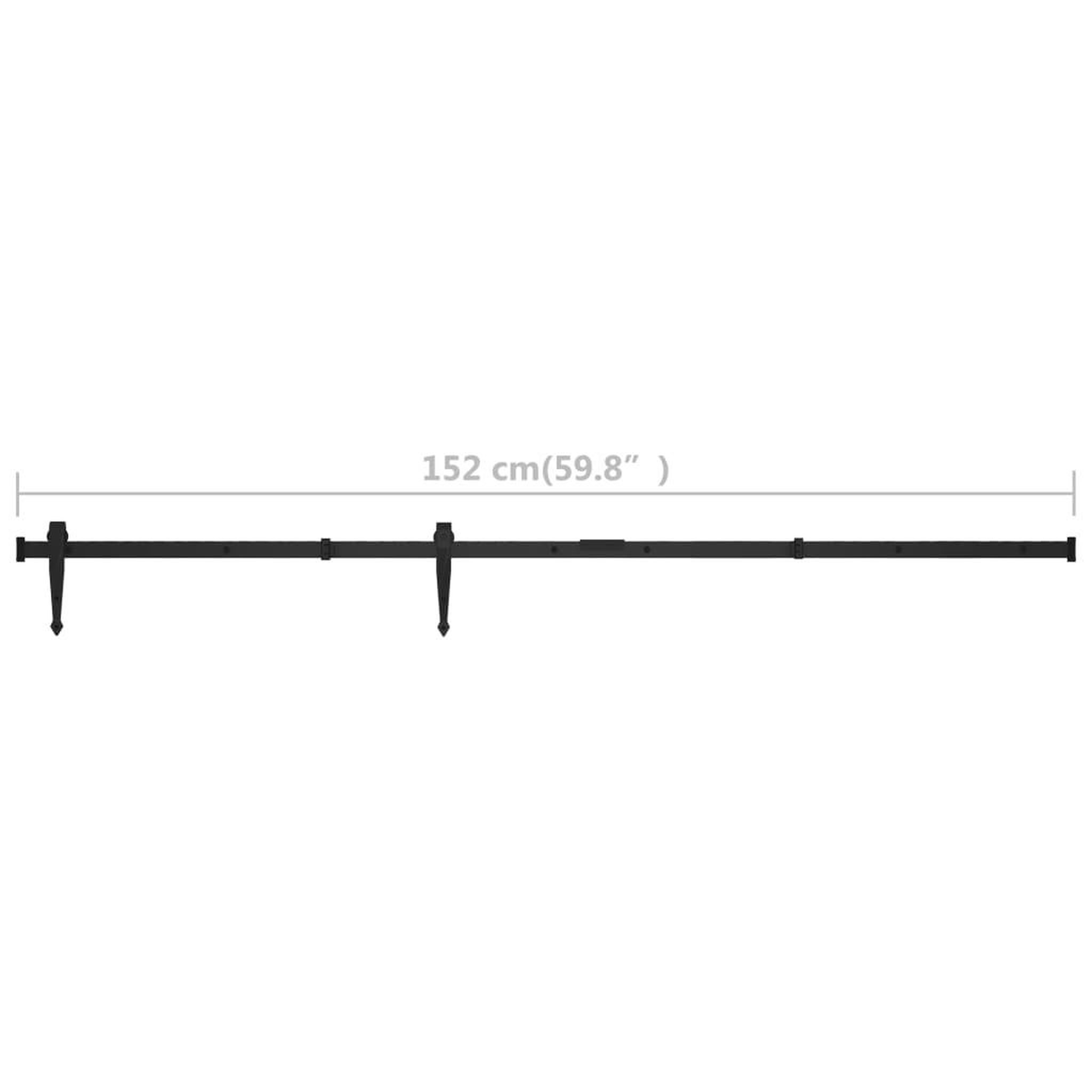 Voir la diapositive 6 : VIDAXL Kit mini de porte d'armoire coulissante Acier au carbone 152 cm