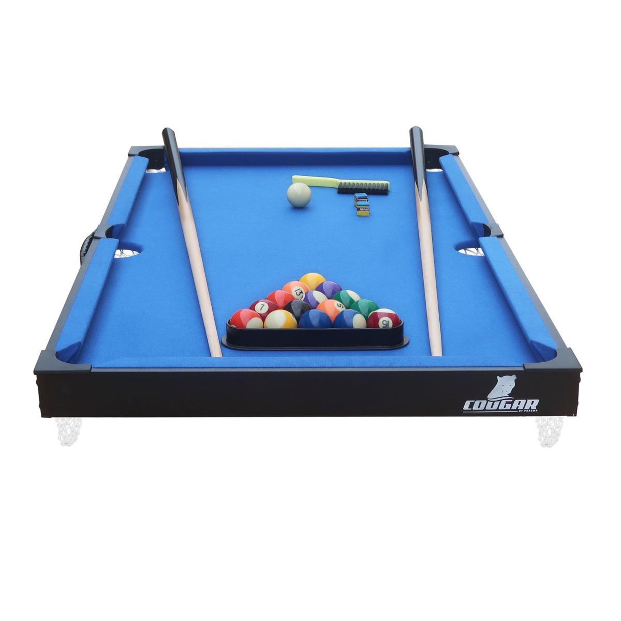 Voir la diapositive 3 : Cougar Mini billard portable noir-bleu