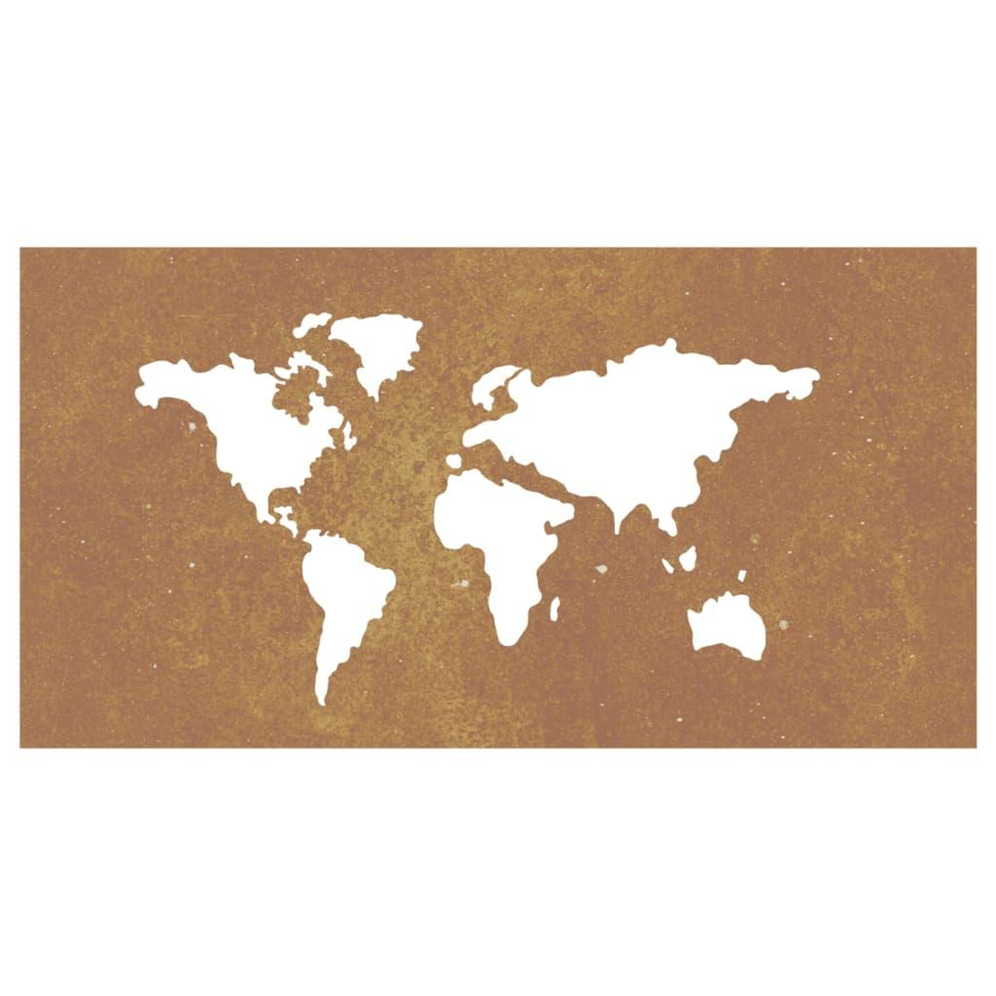 Voir la diapositive 4 : VIDAXL Decoration murale jardin 105x55 cm design de carte du monde