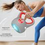 Voir la diapositive 6 : HOMCOM Kettlebell 14 Kg - haltère boule - poignée ergonomique - PU gris rouge