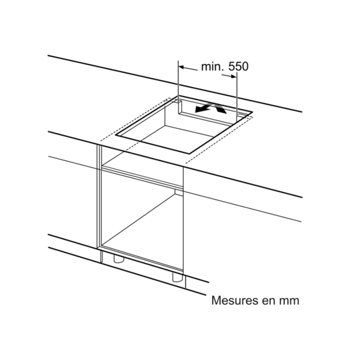 BOSCH Table de cuisson induction 60cm 4 feux noir - PVS611BB6E