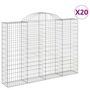 Voir la diapositive 2 : VIDAXL Paniers a gabions arques 20 pcs 200x30x140/160 cm Fer galvanise
