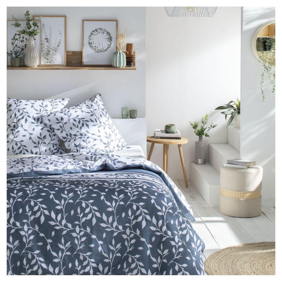 TODAY Parure housse de couette coton 57 fils motif floral FLOWER GARDEN