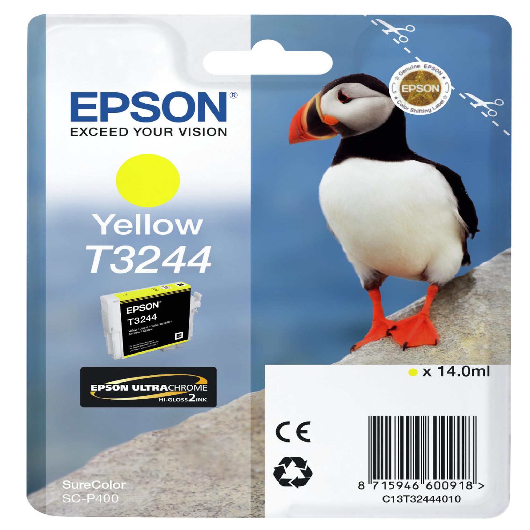 Voir la diapositive 2 : Epson Cartouche d'encre Cartouche Jaune SC-P400