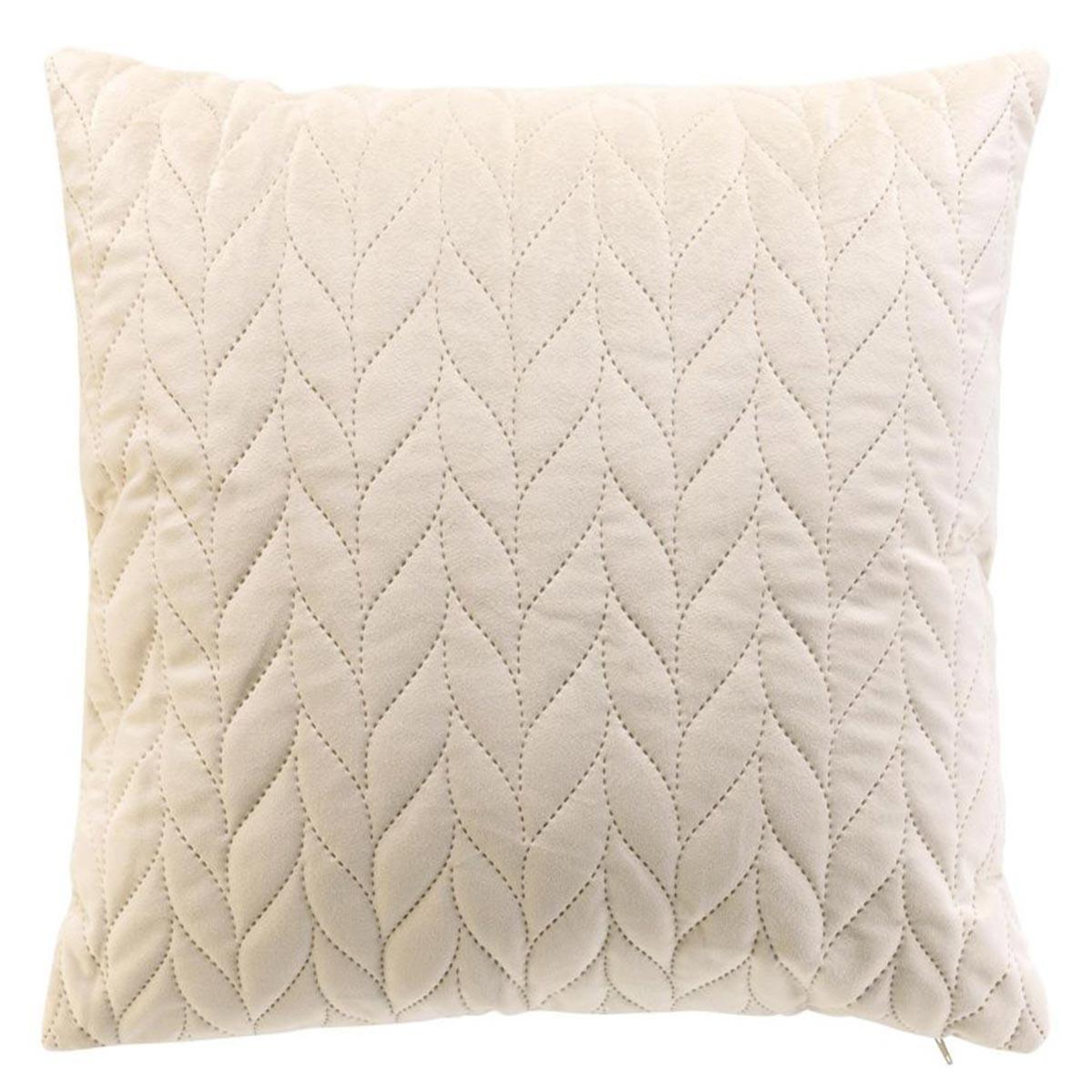Douceur d'Intérieur Housse de coussin en velours  daisy  40x40cm naturel