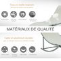 Voir la diapositive 5 : OUTSUNNY Lot de 2 bains de soleil pliables design contemporain - lot de 2 transats ergonomiques - alu. textilène beige