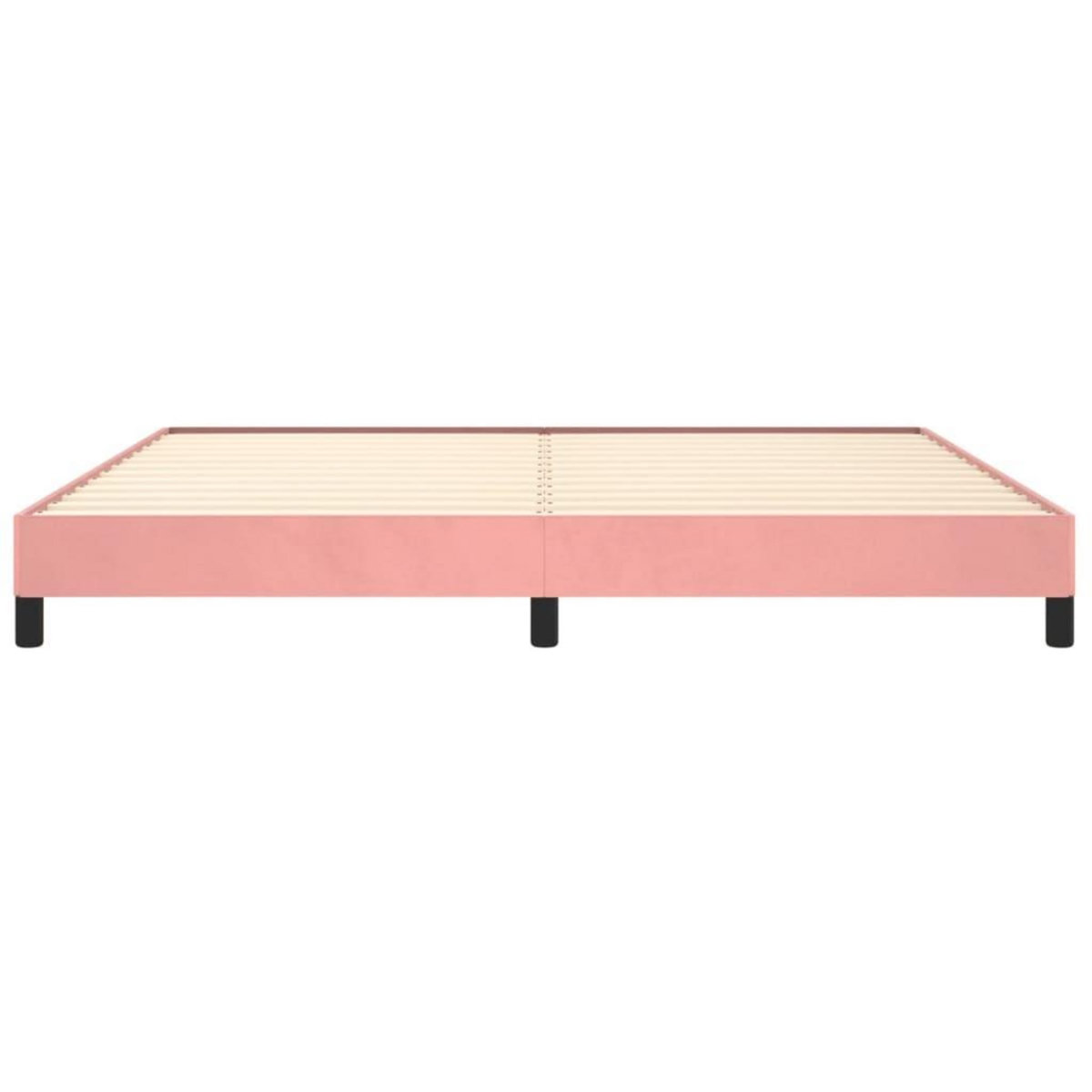 VIDAXL Cadre de lit sans matelas rose 200x200 cm velours