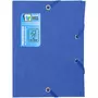 EXACOMPTA Chemise cartonnée à élastique 12x16 cm 3 rabats bleu