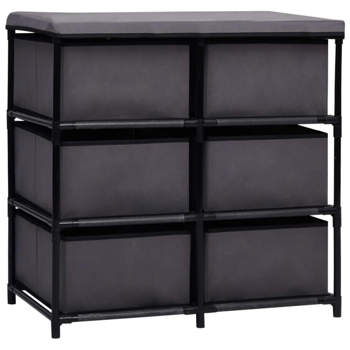 VIDAXL Armoire de rangement a 6 tiroirs 55x29x55 cm Gris Acier