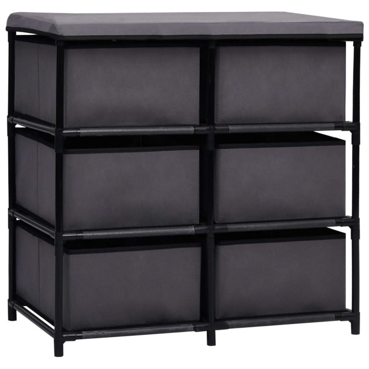 VIDAXL Armoire de rangement a 6 tiroirs 55x29x55 cm Gris Acier