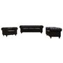 Voir la diapositive 4 : Habitat et Jardin Canapé fixe Chesterfield  Aliza  - 204 x 80 x 58 cm - 3 places - Marron