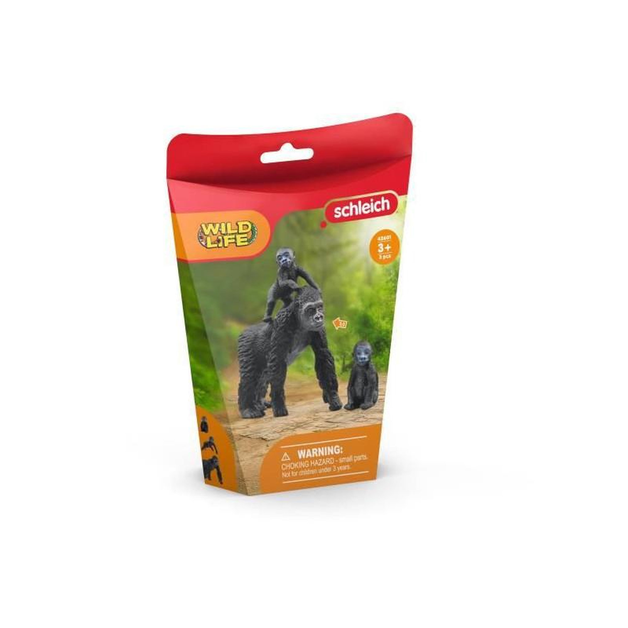 Voir la diapositive 2 : Schleich SCHLEICH - Famille de Gorilles des Plaines - 42601 - Gamme : Wild Life