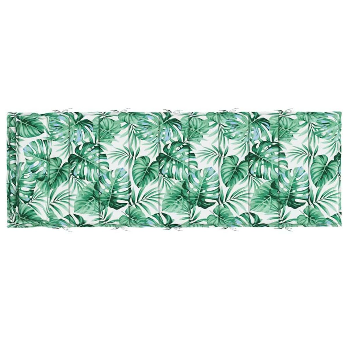 VIDAXL Coussin de chaise longue motif de feuilles 180x60x3 cm