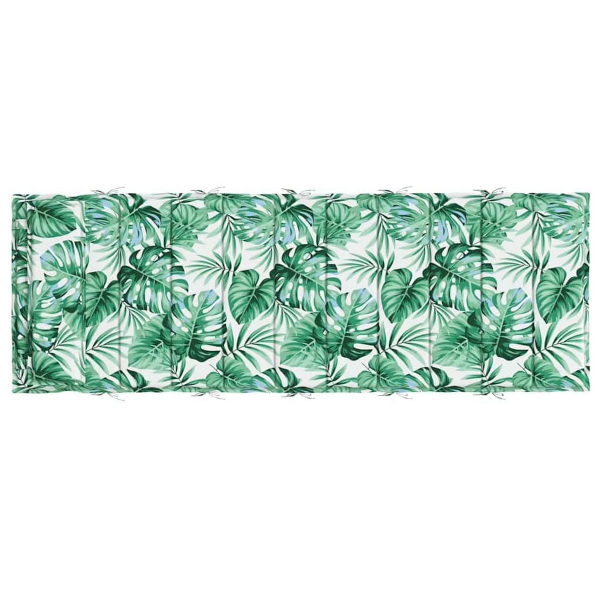VIDAXL Coussin de chaise longue motif de feuilles 180x60x3 cm