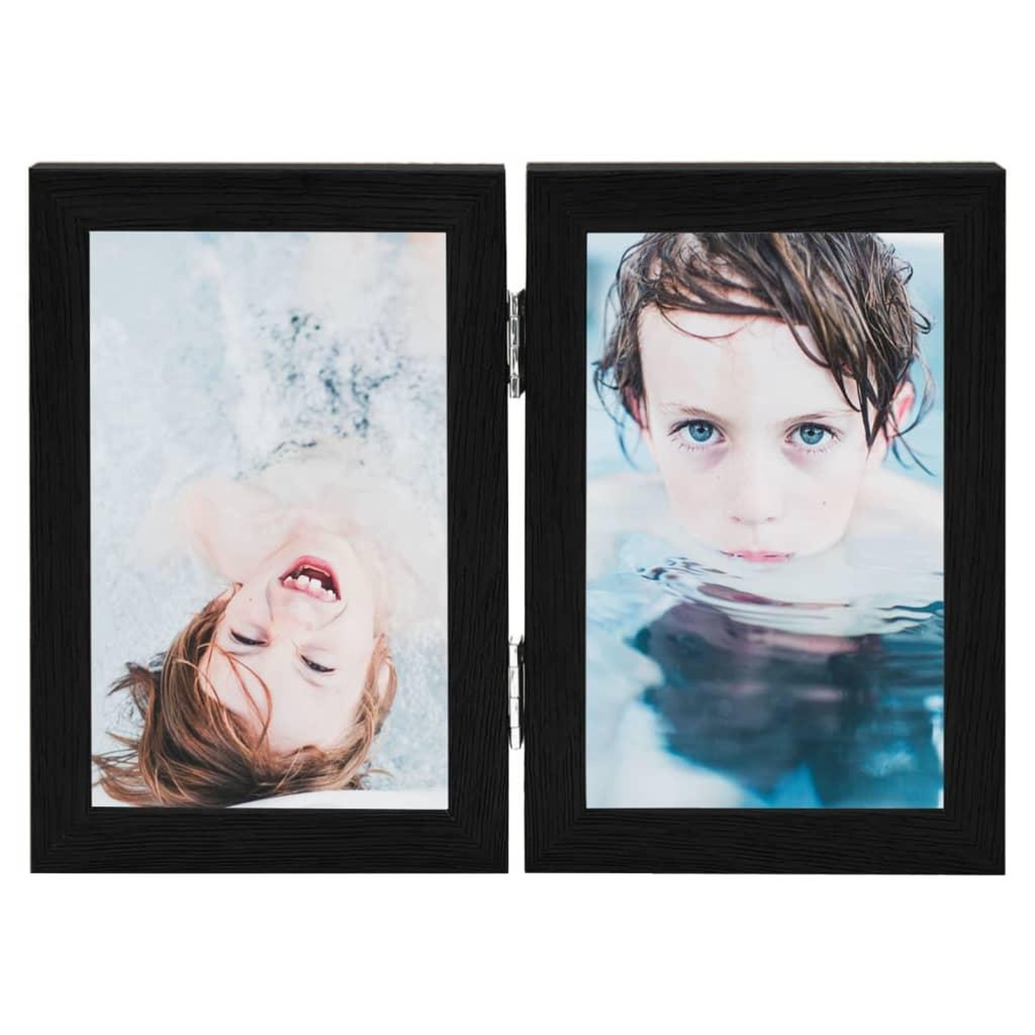Voir la diapositive 2 : VIDAXL Cadre photo depliable en deux Noir 2x(21x29,7 cm)