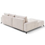 Voir la diapositive 5 : BEST MOBILIER Rimini - canapé d'angle gauche 4 places convertible avec coffre en tissu texturé