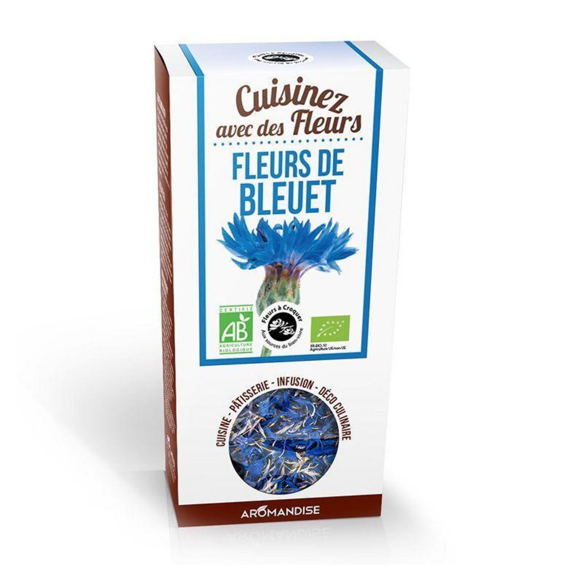 Aromandise Fleurs comestibles bio - Fleurs de Bleuet 15 g
