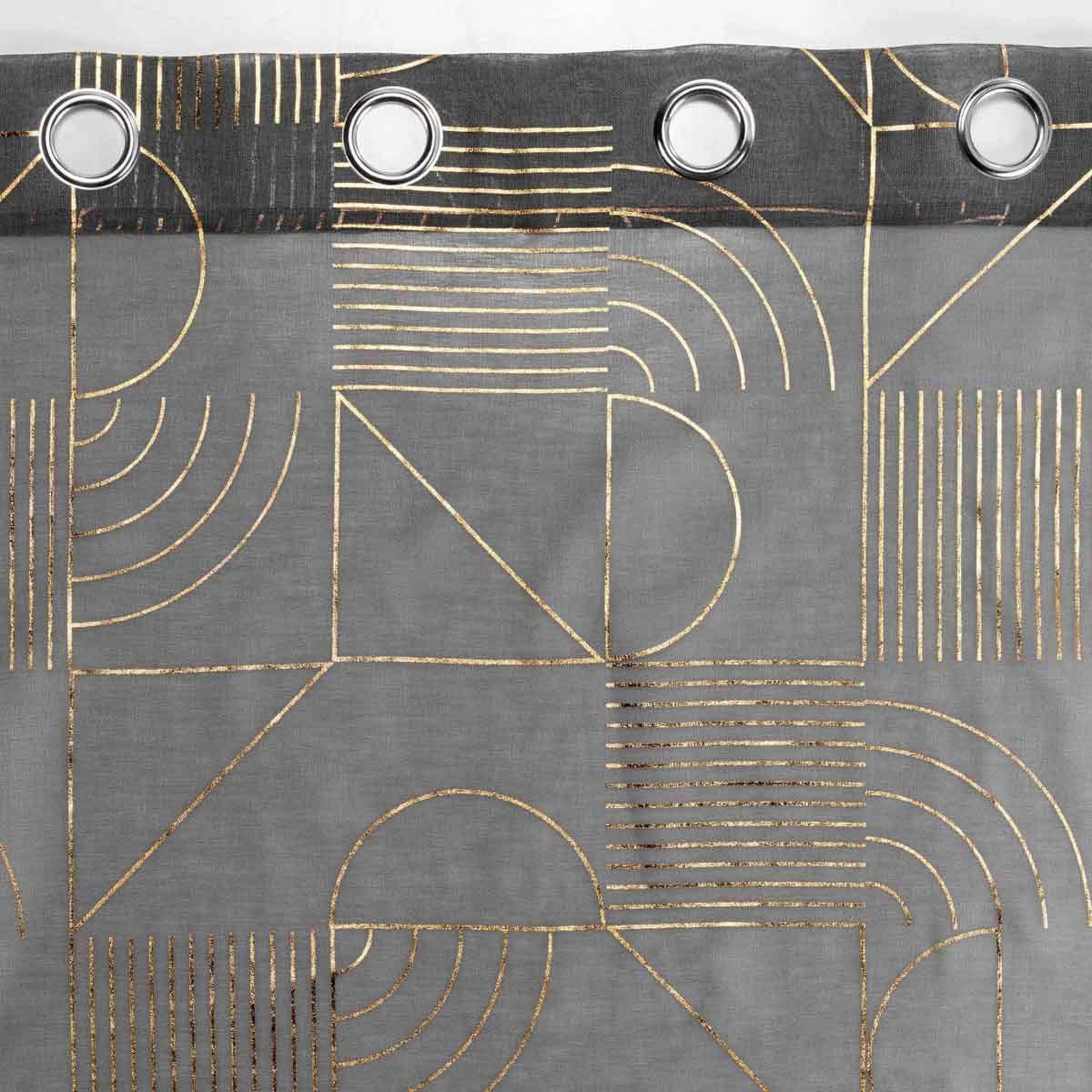 Voir la diapositive 3 : Douceur d'Intérieur Rideau voilage à œillets  lineor  140x280cm anthracite