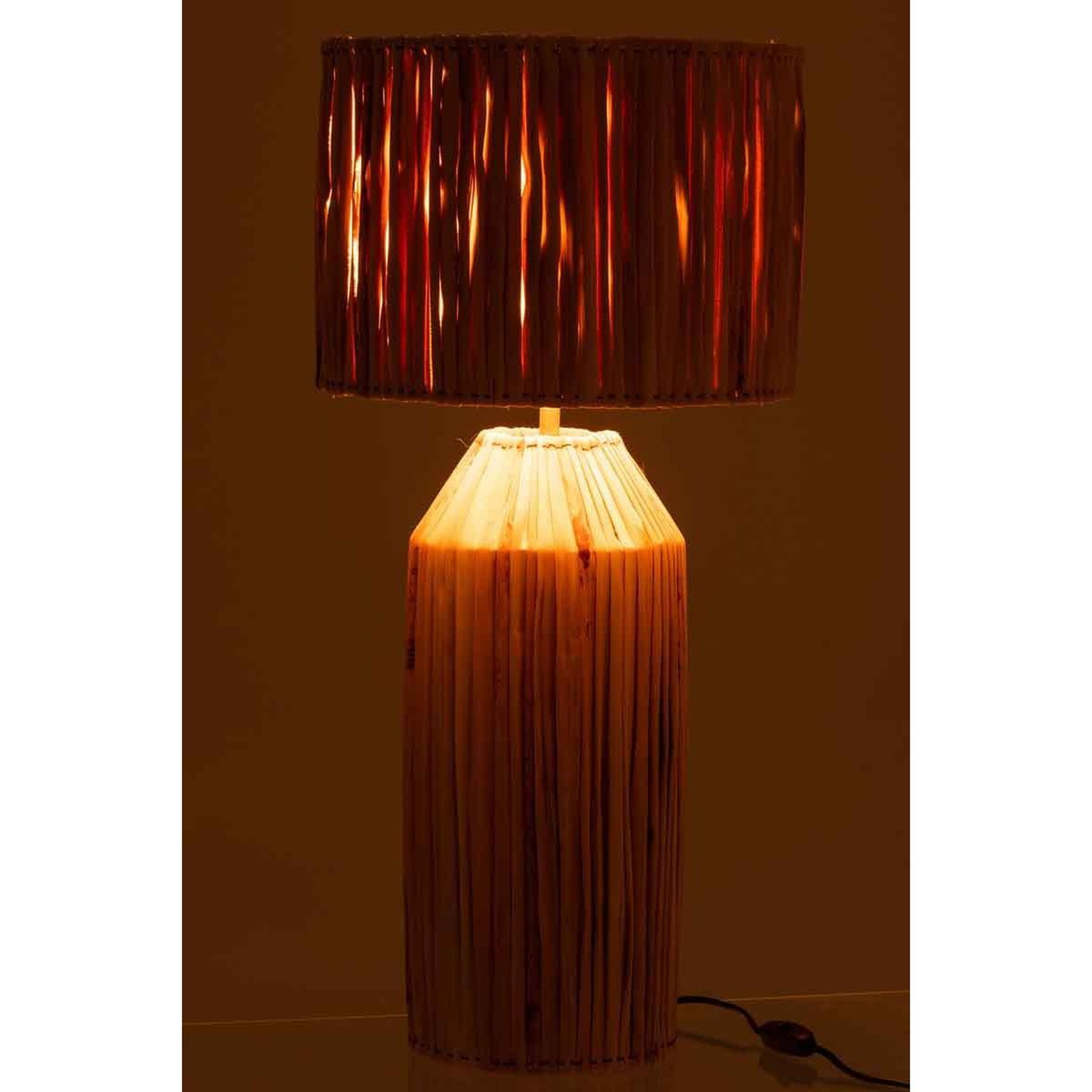 Voir la diapositive 3 : J-LINE Lampe à poser design  hanna  81cm naturel