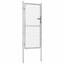 Voir la diapositive 2 : VIDAXL Portail de jardin en acier galvanise 100 x 175 cm argent