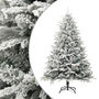Voir la diapositive 1 : VIDAXL Sapin de Noël artificiel a flocons de neige Vert 180 cm PVC/PE