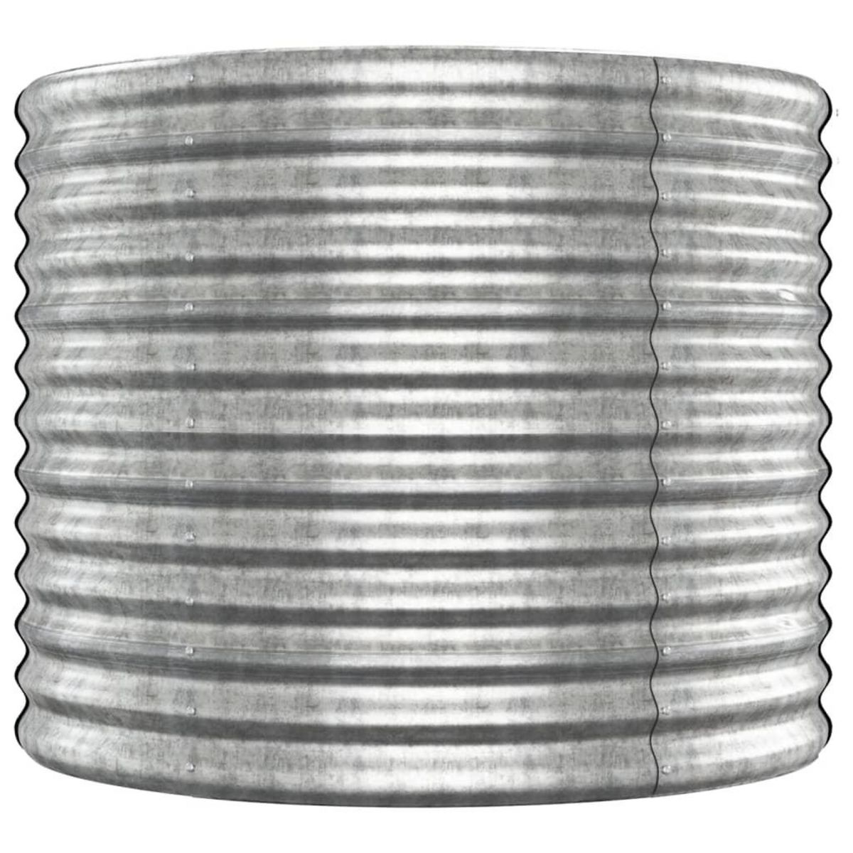 VIDAXL Lit sureleve de jardin Acier enduit de poudre Argente