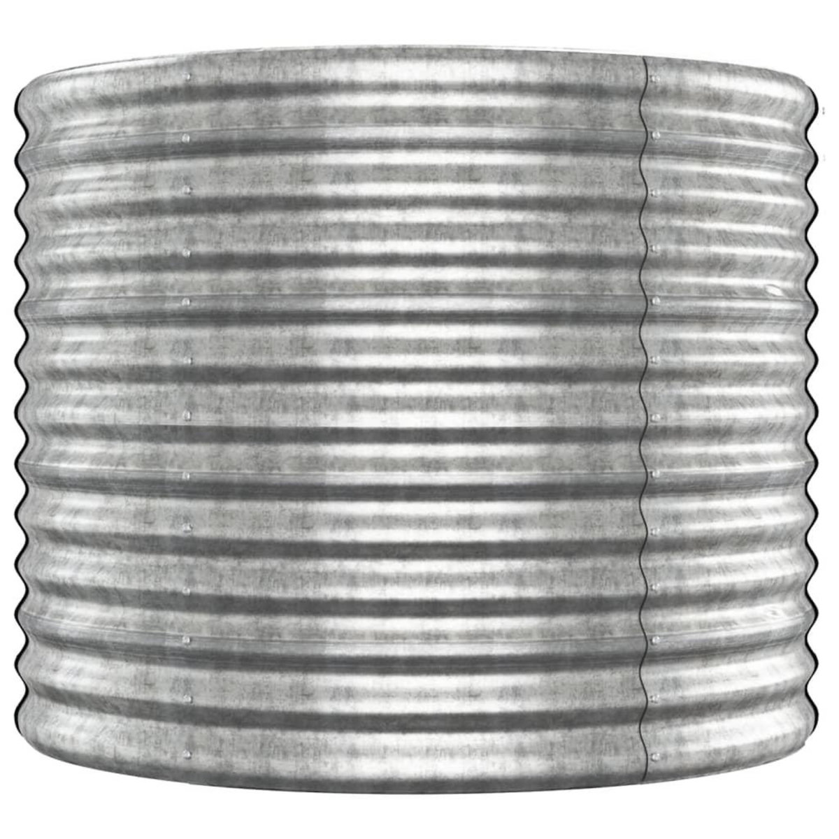 VIDAXL Lit sureleve de jardin Acier enduit de poudre Argente