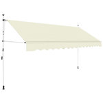 VIDAXL Auvent manuel retractable 400 cm Creme