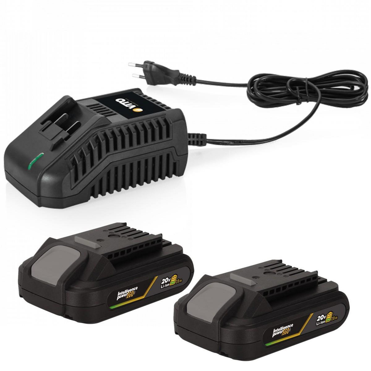 VITO Garden Coupe Bordure sans fil 20V + 2 Batteries 2AH + Chargeur + Jeu de 20 lames coupantes VITO