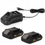 Voir la diapositive 3 : VITO Garden Coupe Bordure sans fil 20V + 2 Batteries 2AH + Chargeur + Jeu de 20 lames coupantes VITO