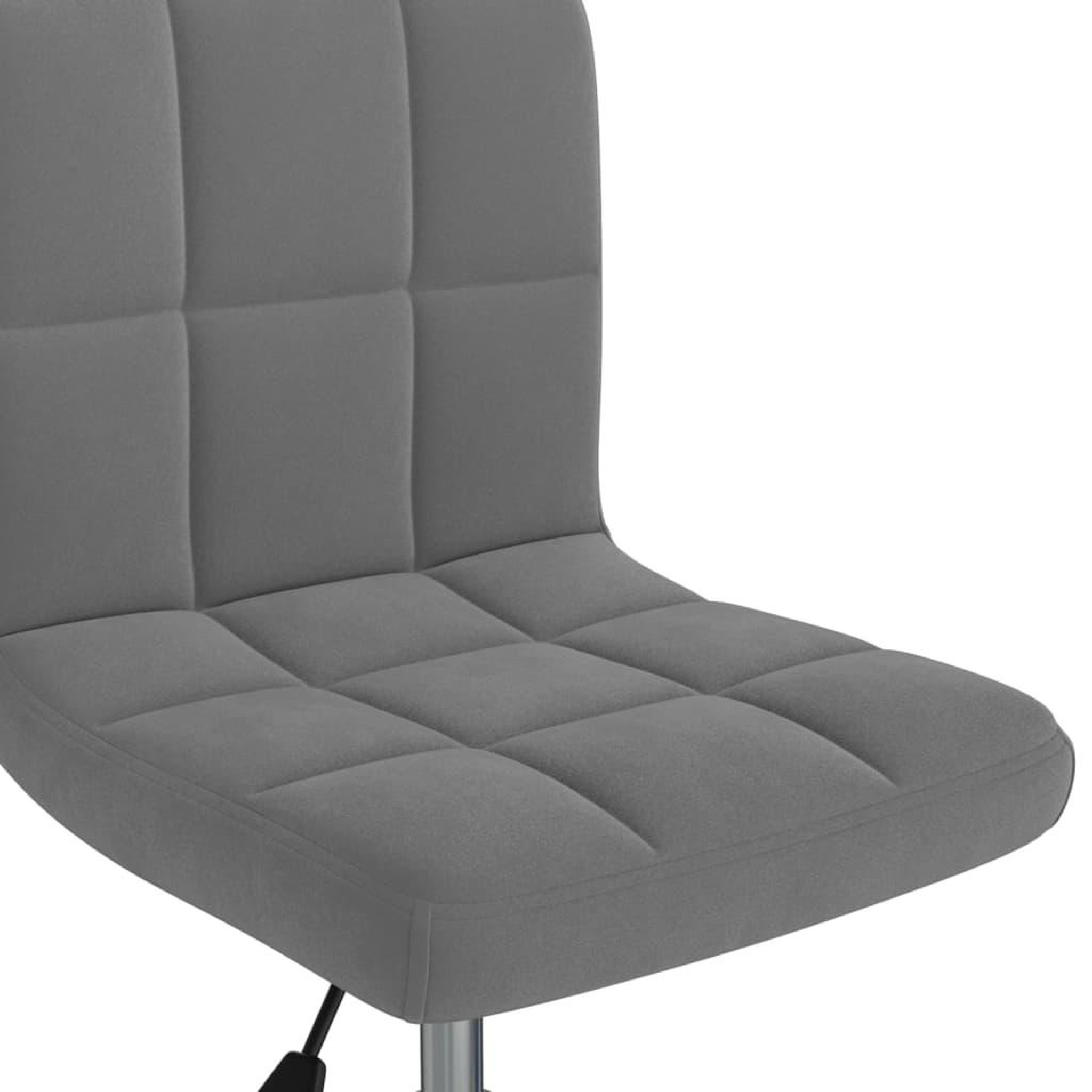 Voir la diapositive 4 : VIDAXL Chaise pivotante a manger Gris fonce Velours