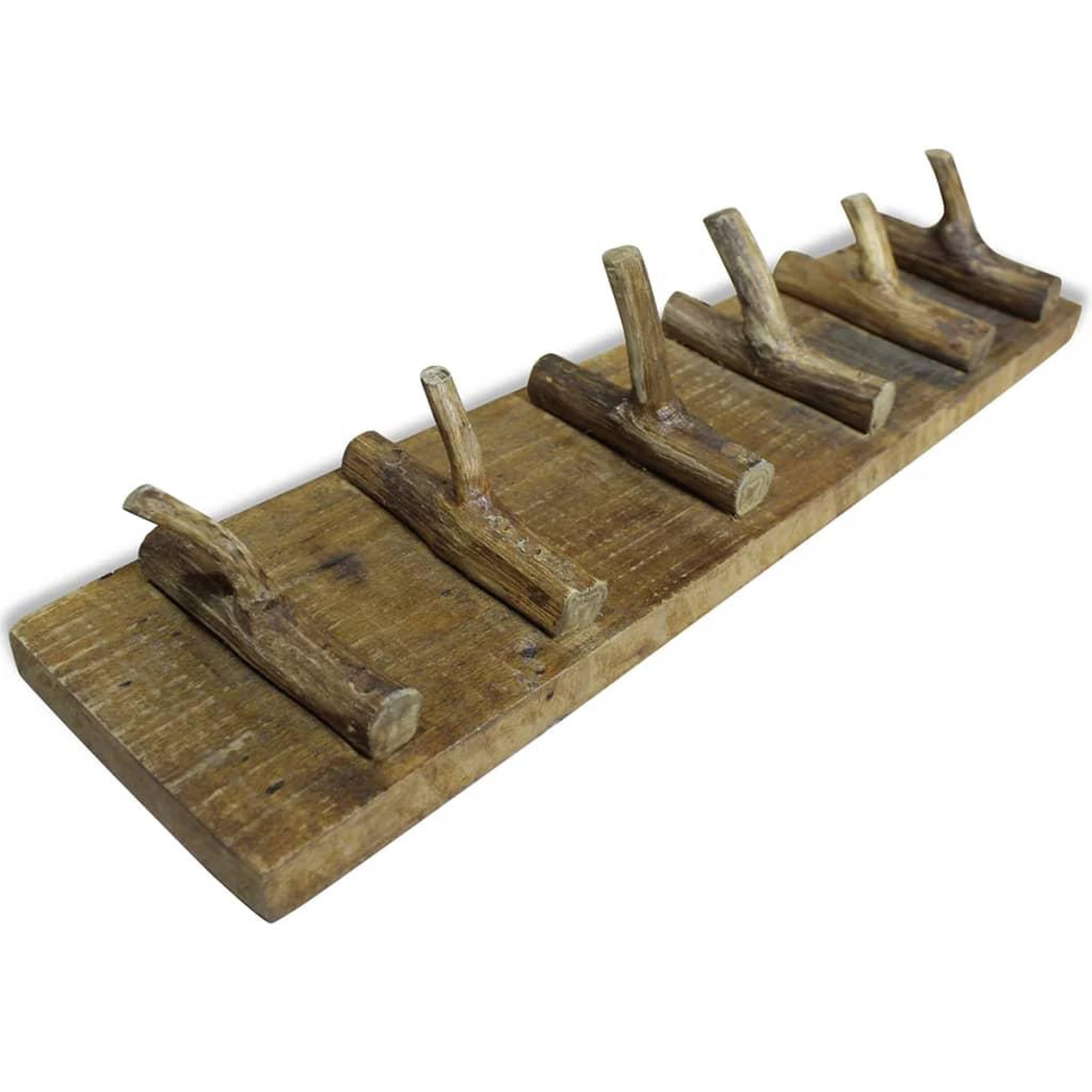 Voir la diapositive 2 : VIDAXL Porte-manteau bois de recuperation melange 60x15 cm