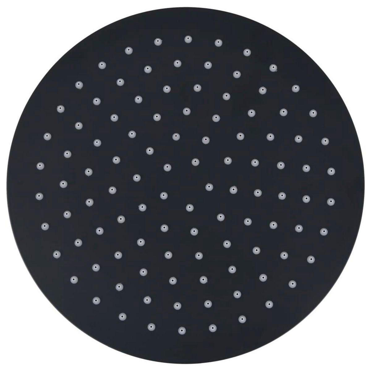VIDAXL Pomme de douche pluie Acier inoxydable 25 cm Ronde Noir