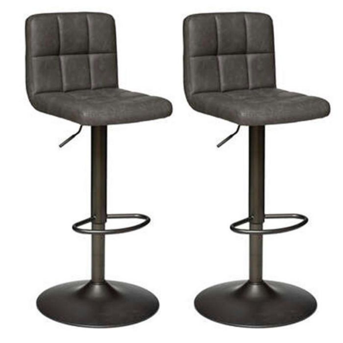 Paris Prix Lot de 2 Chaises de Bar  Delek  102cm Gris