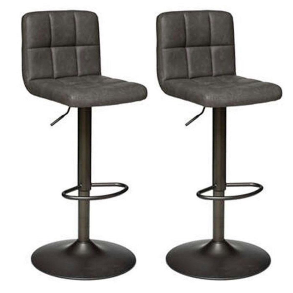 ATMOSPHERA Lot de 2 Chaises de Bar  Delek  102cm Gris
