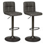 Voir la diapositive 1 : ATMOSPHERA Lot de 2 Chaises de Bar  Delek  102cm Gris