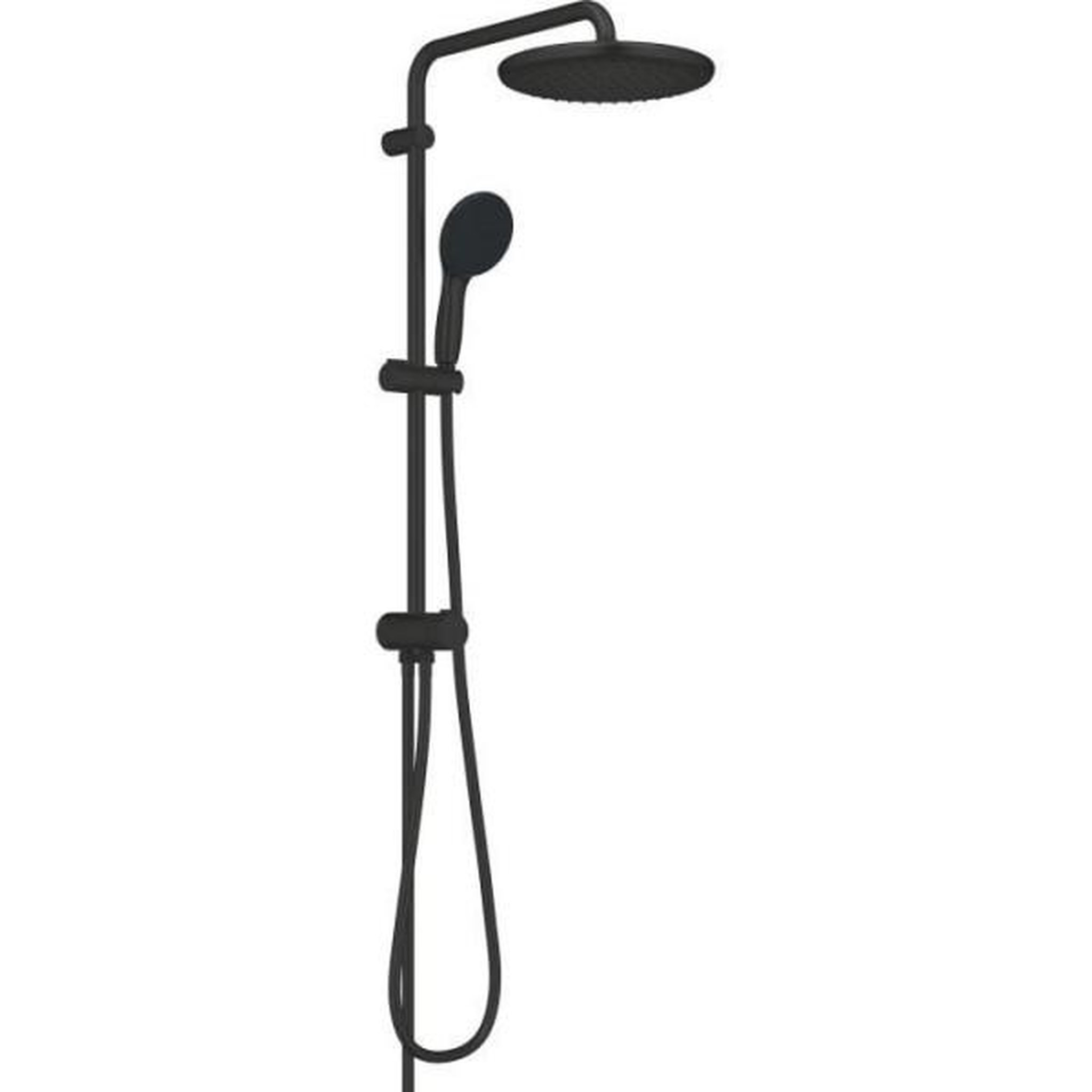 Grohe Colonne de douche avec inverseur manuel - economie d'eau - grohe vitalio start system 250 - noir mat - 266802431