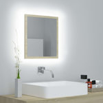 VIDAXL Miroir LED de salle de bain Chene sonoma 40x8,5x37 cm Acrylique