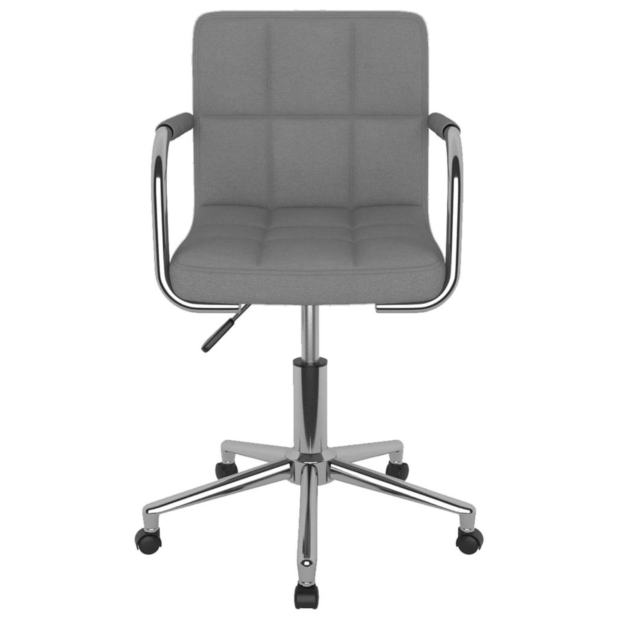Voir la diapositive 3 : VIDAXL Chaise pivotante de bureau Gris clair Tissu