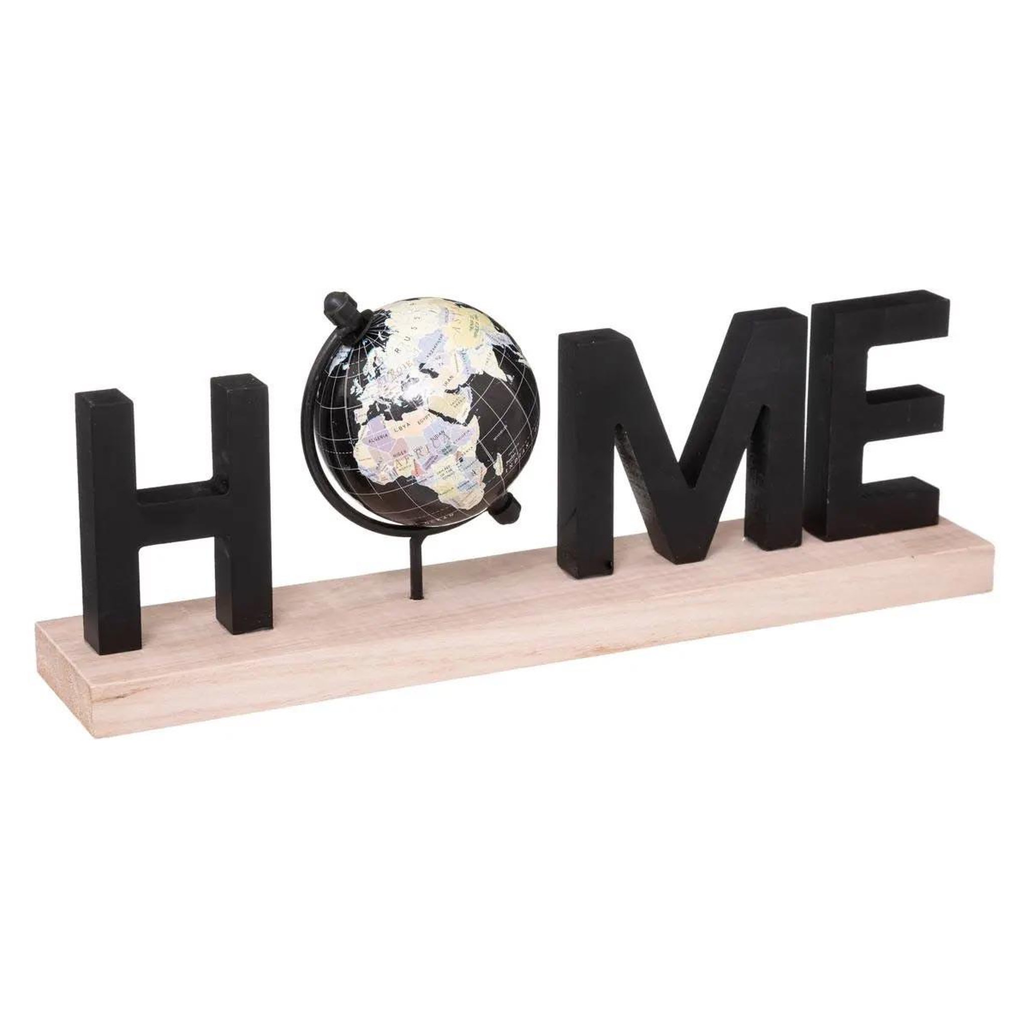 ATMOSPHERA Mot déco à poser  home globe  36cm noir