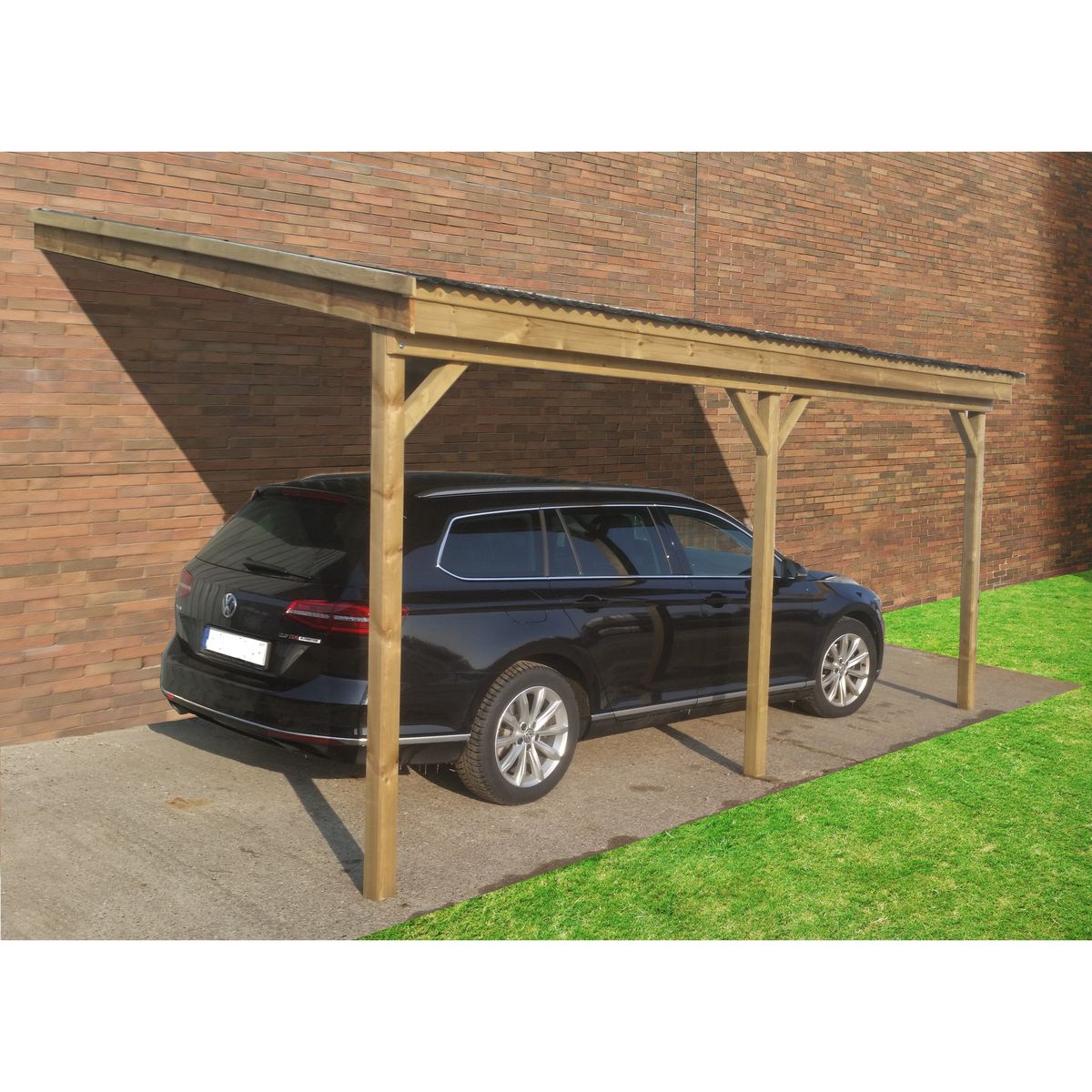 Carport bois adossé Dipilto 15,15 m²