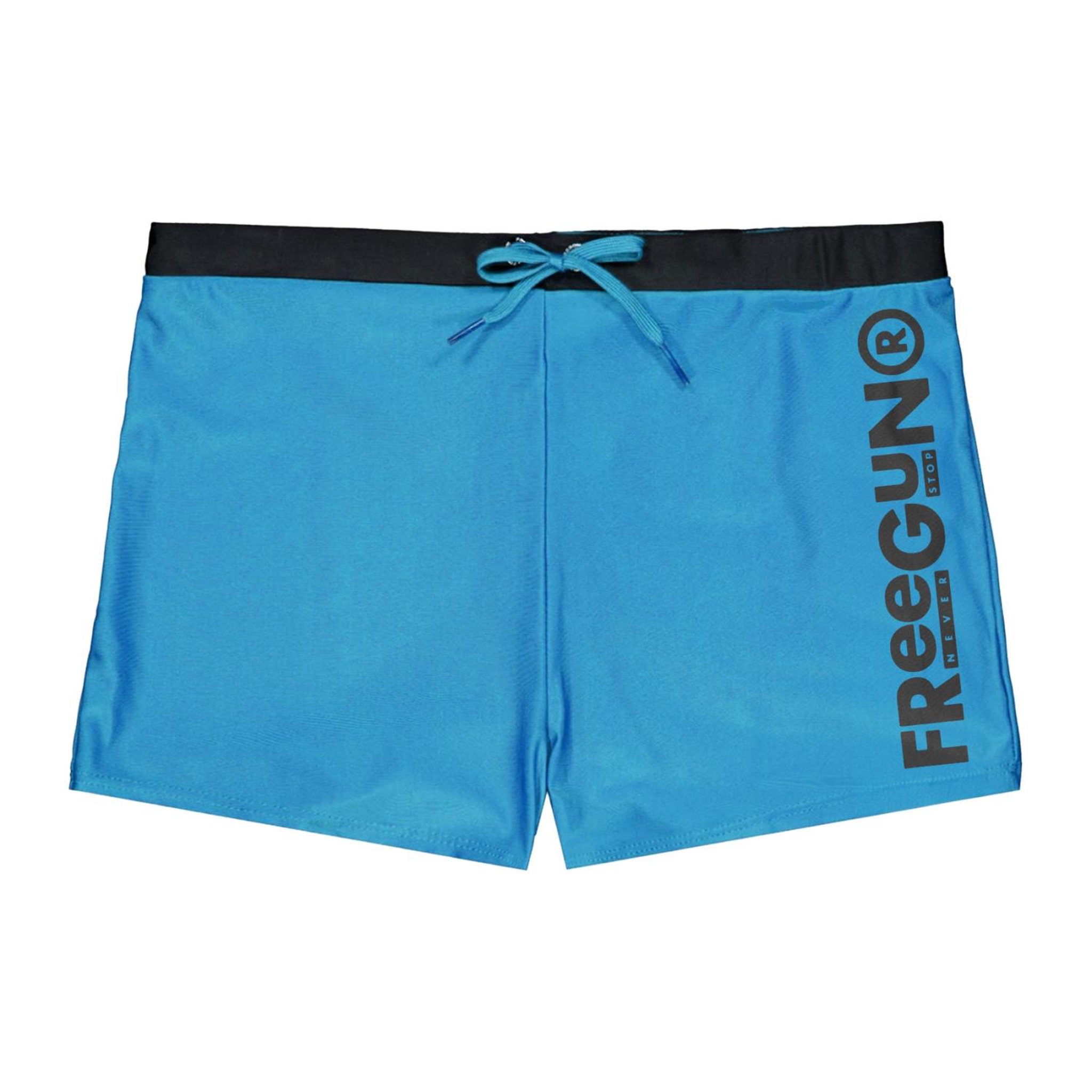 Voir la diapositive 1 : FREEGUN Shorty de bain enfant uni avec logo rubber print couleur