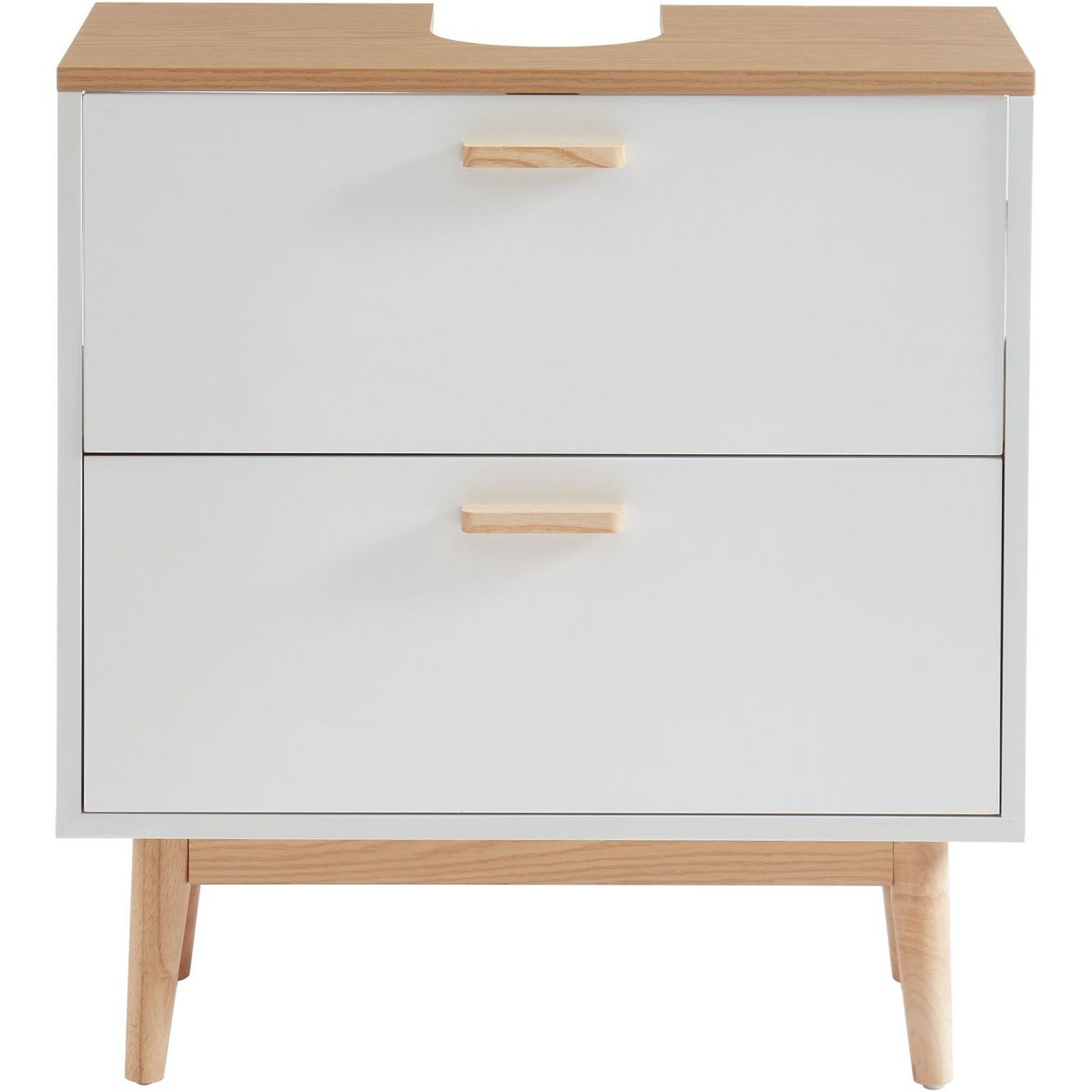 Meuble de salle de bain sous-vasque 2 tiroirs L60 cm LAGOA