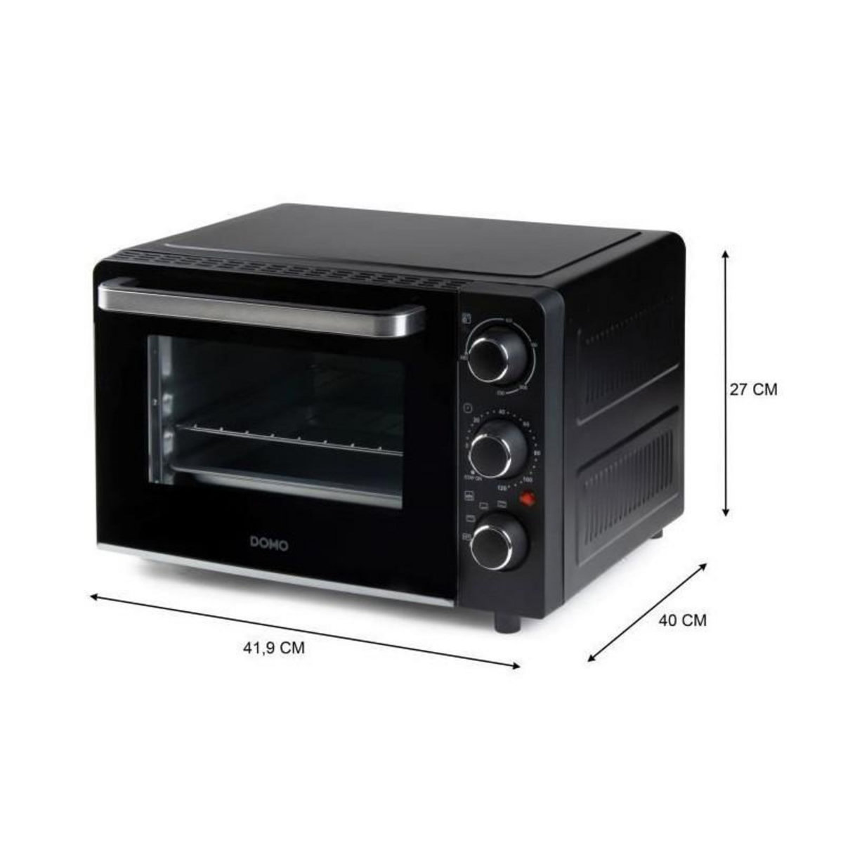 Domo Mini four bake and snack DOMO DO807GO - 20 L - noir - 1300watt -