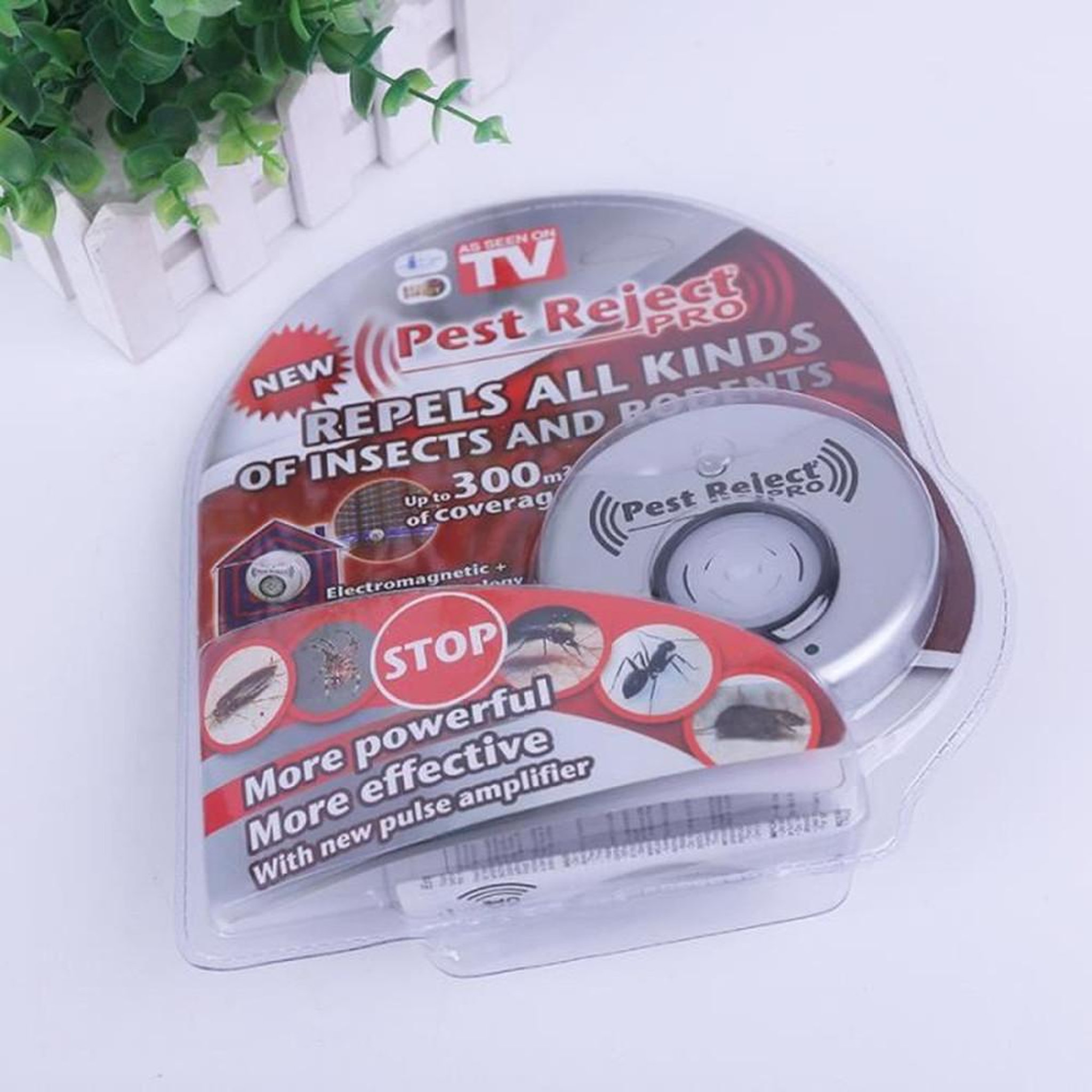 Voir la diapositive 4 : PEST REJECT PRO Répulsif anti nuisibles électromagnétique et à ultrasons lot de 2, blanc design acier, pour rongeurs et insectes