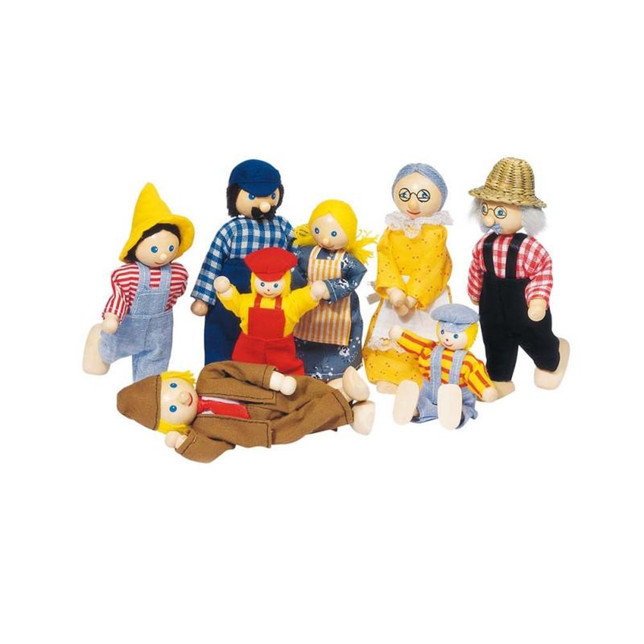 Goki GOKI Poupées articulées Famille de la ferme